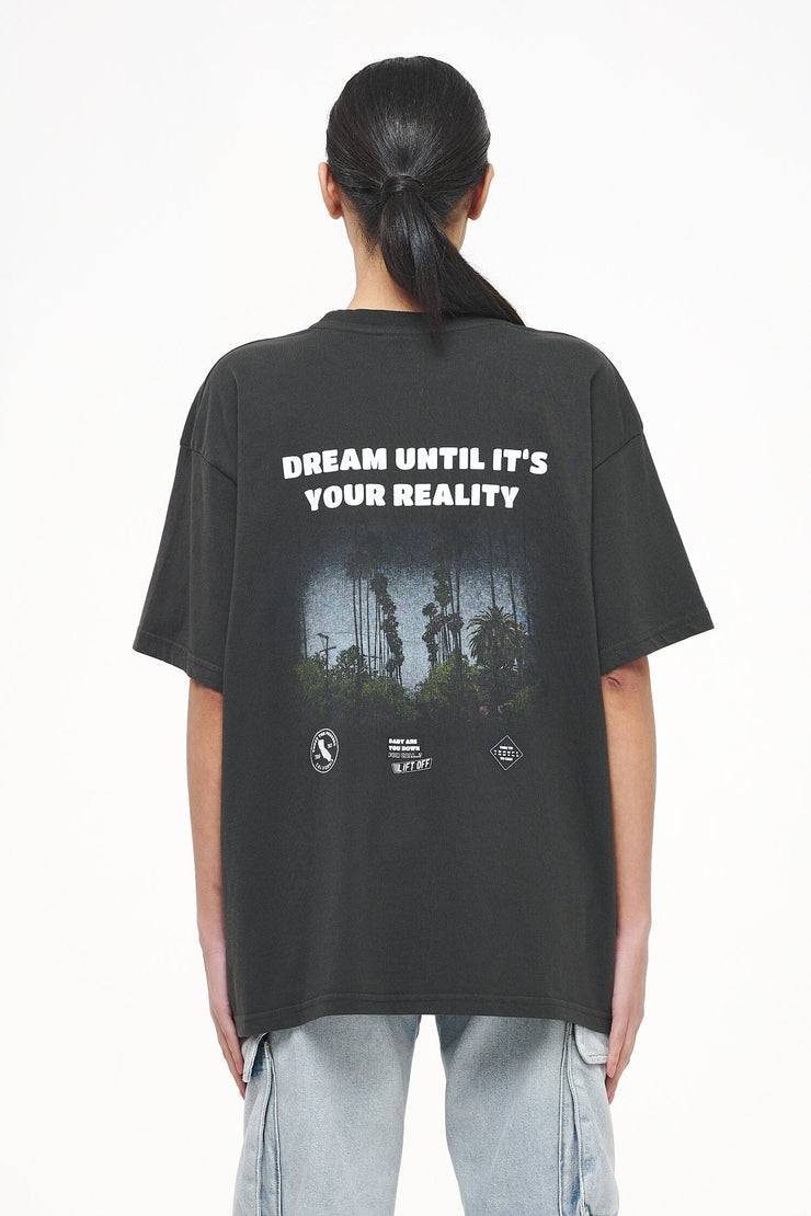 Pegador Jay Oversized Tee Vintage Washed Iron Grey