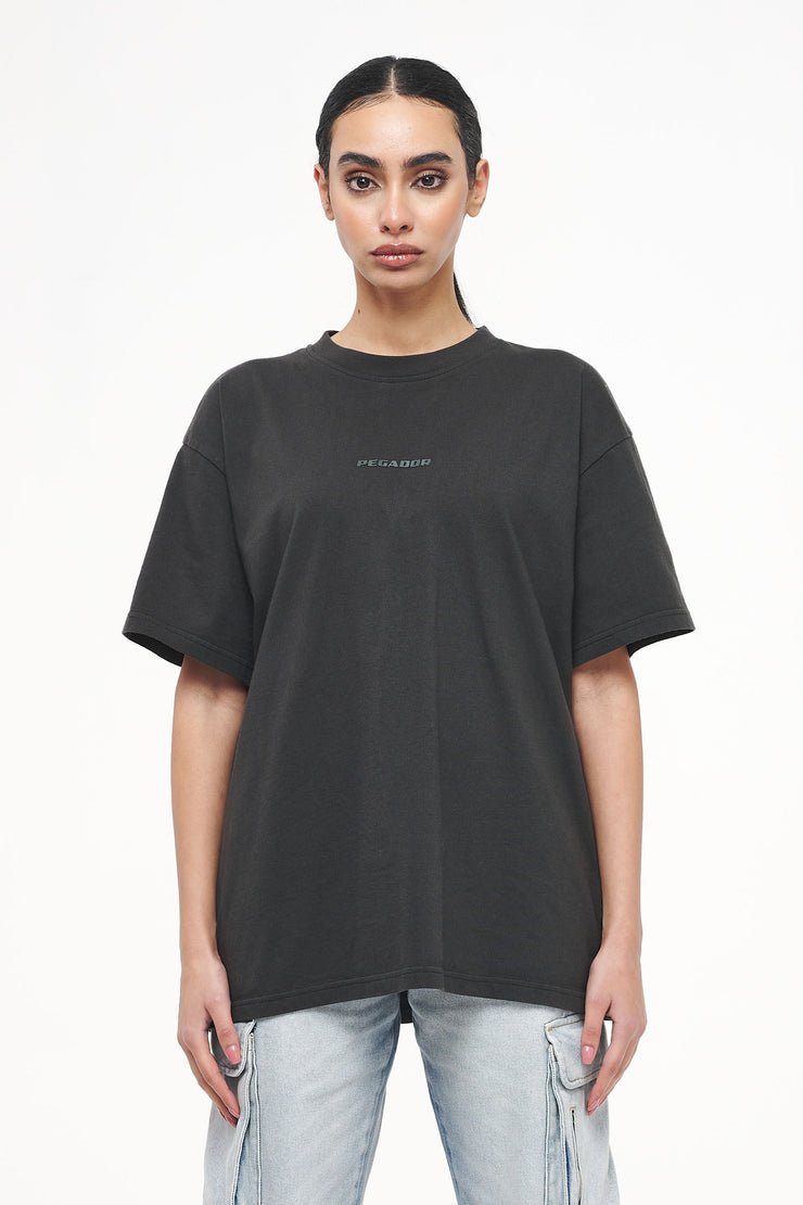 Pegador Beverly Oversized Tee Vintage Washed Iron Grey Gum