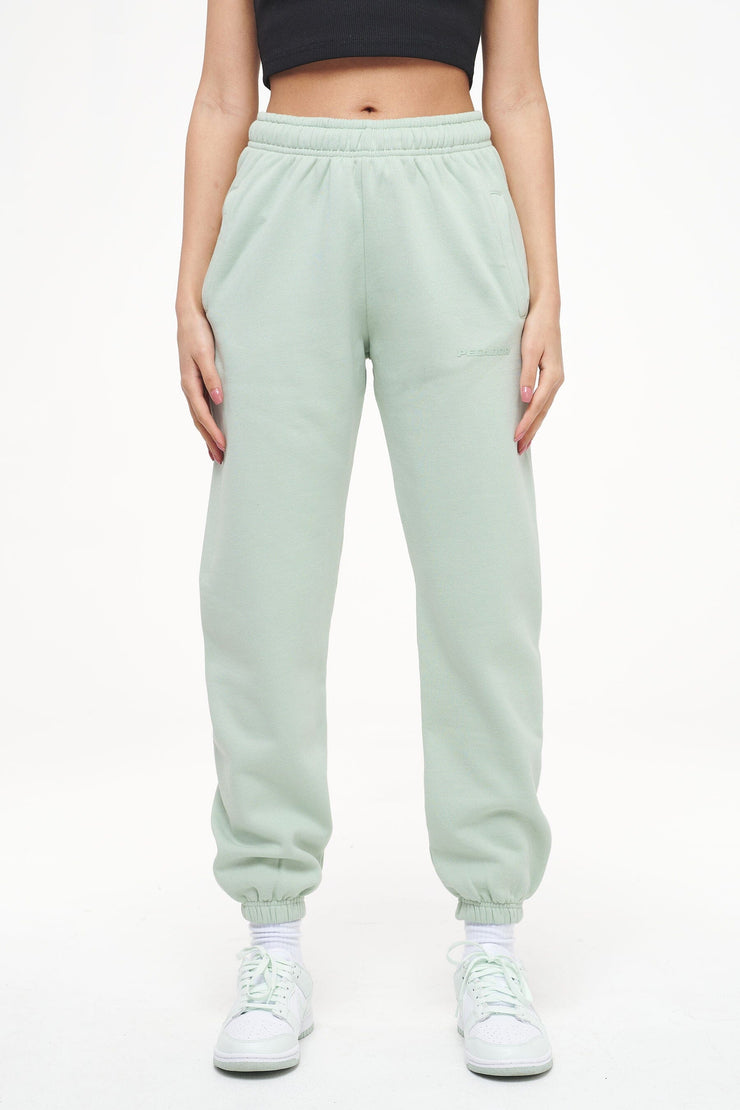 Pegador Grace High Waisted Sweat Pants Vintage Washed Milky Green Gum