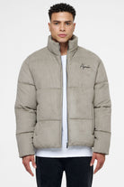 Neum Suede Puffer Jacket Frost Grey Jackets | Men Ahead of Time Male 