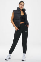 Rio Cropped Puffer Vest Black Jackets | Women Ahead of Time Female 