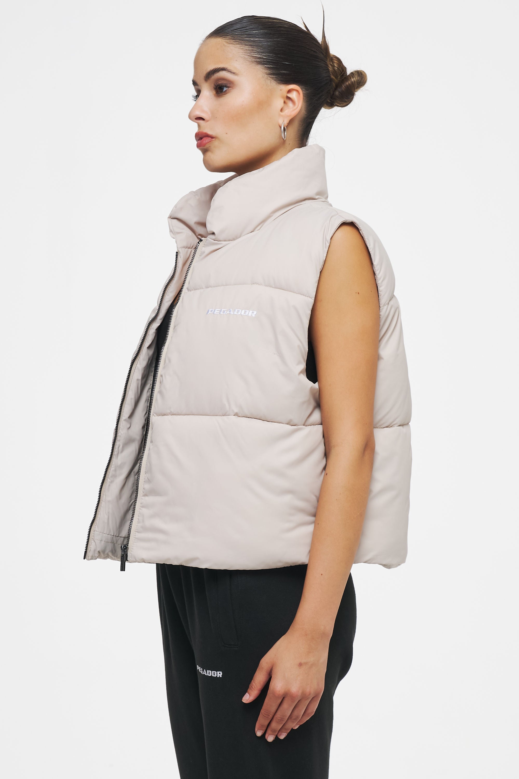 Rio Cropped Puffer Vest Cream Jackets | Women Ahead of Time Female 