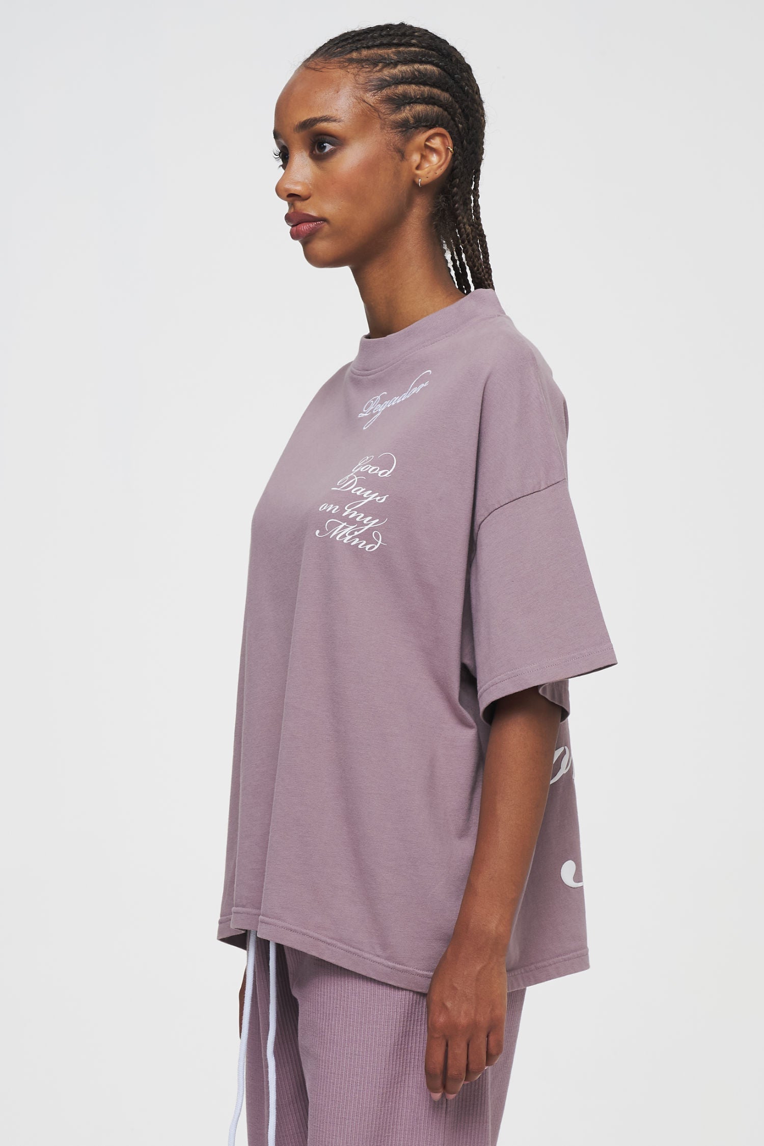 Boras Heavy Oversized Tee Washed Future Violet Tees | Women Ahead of Time Female 