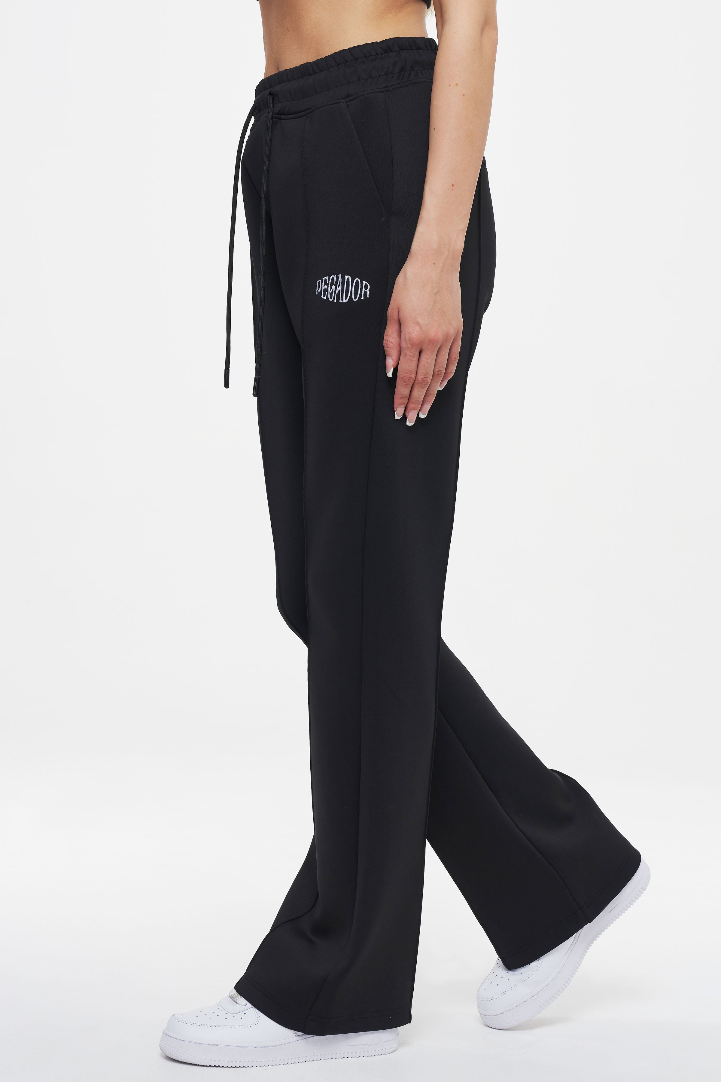 Nola Flared Track Pants Black Bottoms | Women Ahead of Time Female 