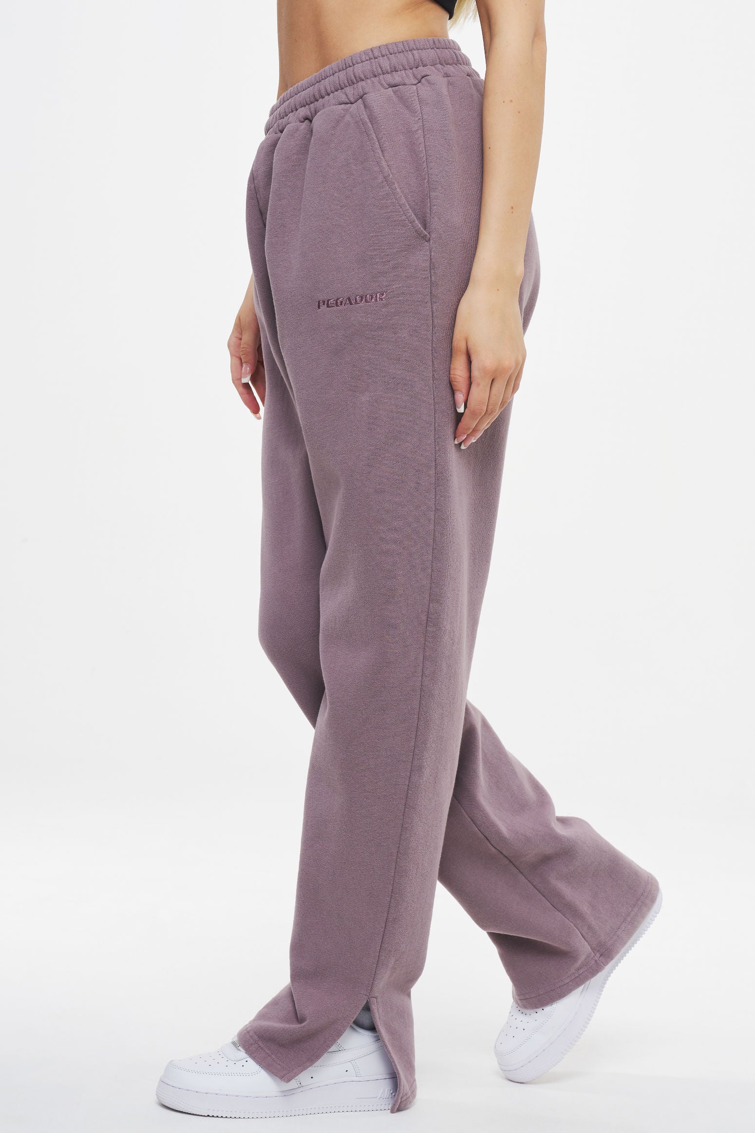Evie Straight Sweat Pants Washed Future Violet Bottoms | Women Ahead of Time Female 