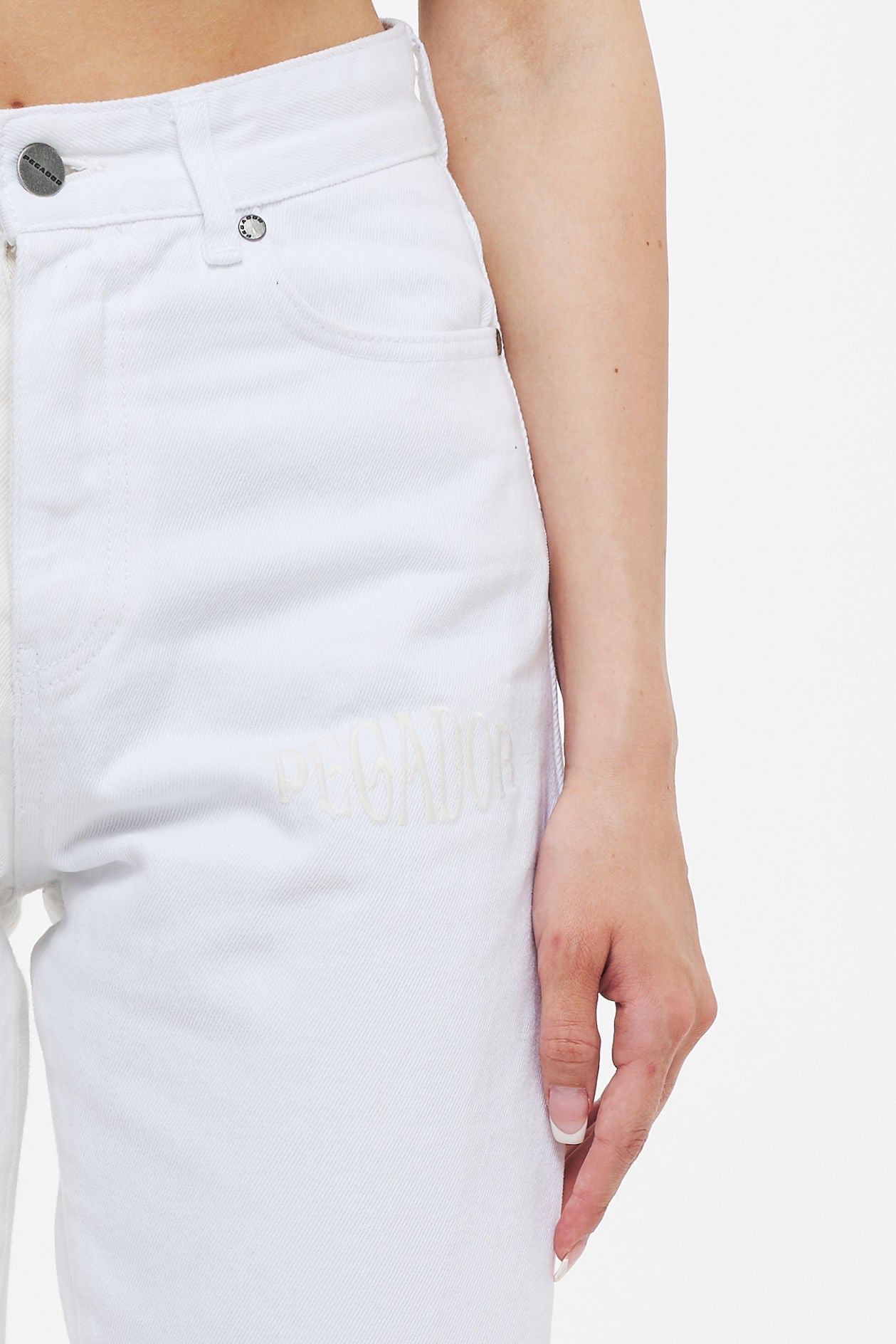 Lid Two Tone Wide Jeans Washed Pearl White Jeans | Woman Ahead of Time Female 