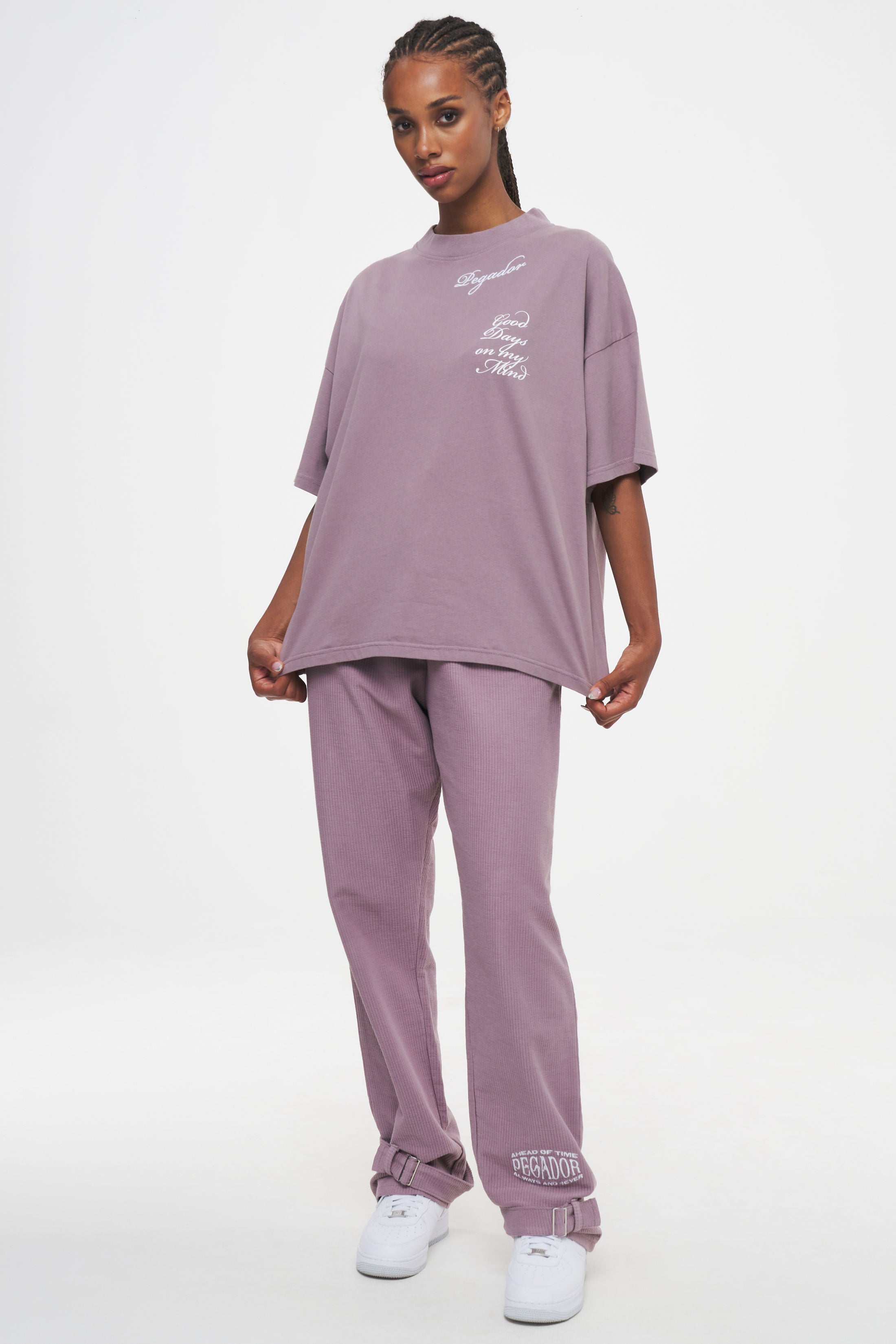 Boras Heavy Oversized Tee Washed Future Violet Tees | Women Ahead of Time Female 
