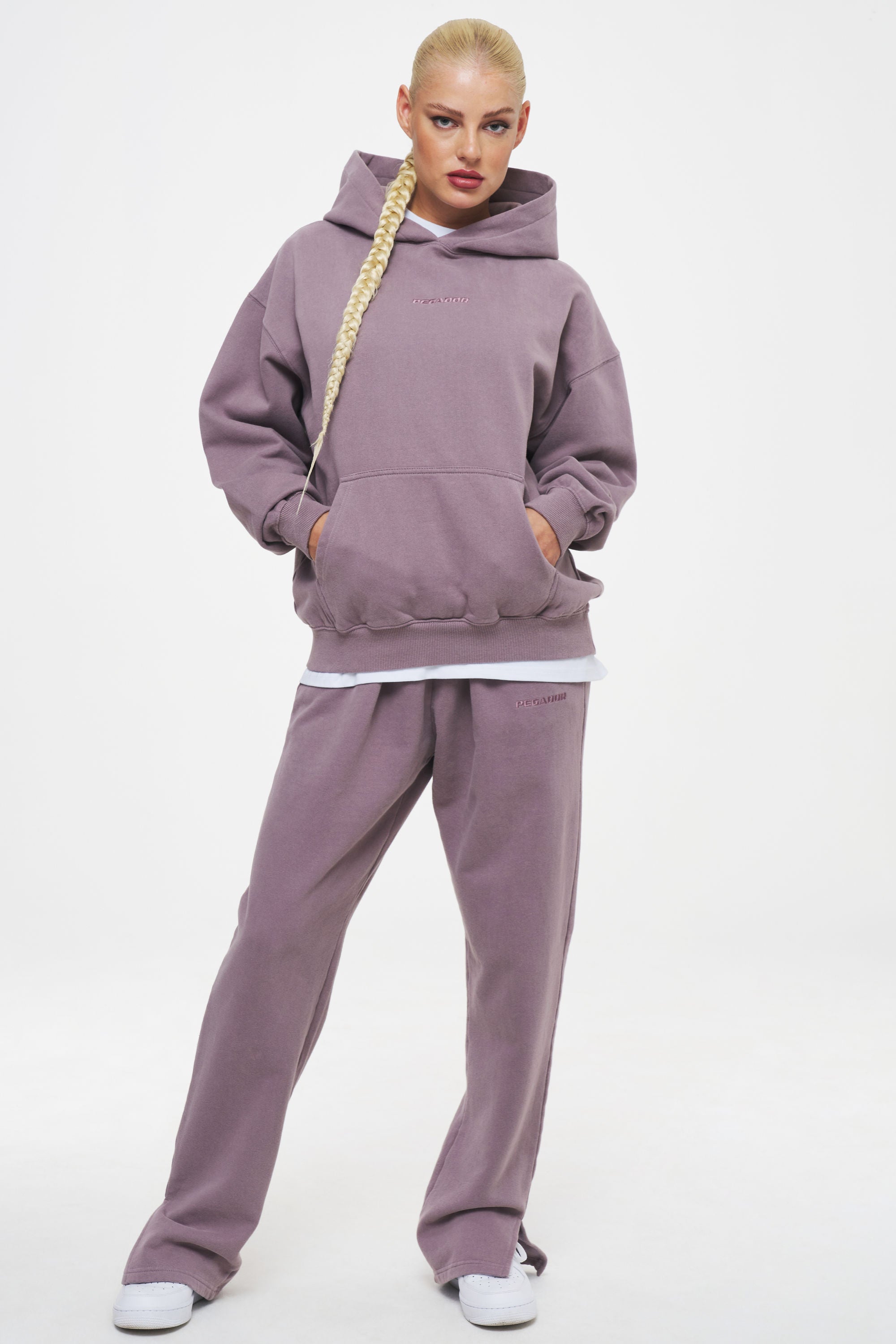 Evie Straight Sweat Pants Washed Future Violet Bottoms | Women Ahead of Time Female 